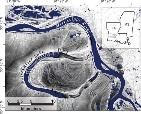 Location Of False River Lake Louisiana And Sediment Core Flr1 Used