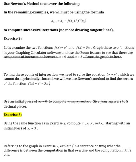 Solved Use Newton's Method to answer the following: In the | Chegg.com