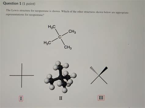 Solved Question 1 (1 point) The Lewis structure for | Chegg.com