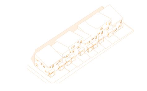 Orange Line Drawing Axo Web Crosson Architects