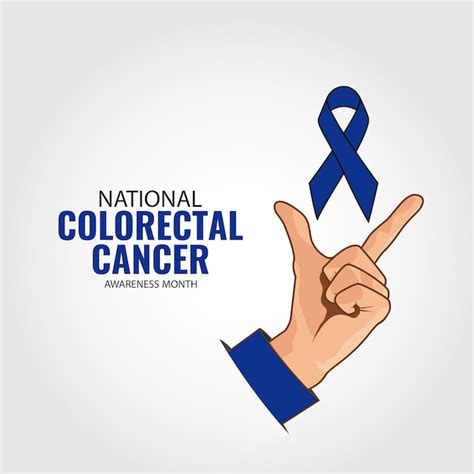 Premium Vector National Colorectal Cancer Awareness