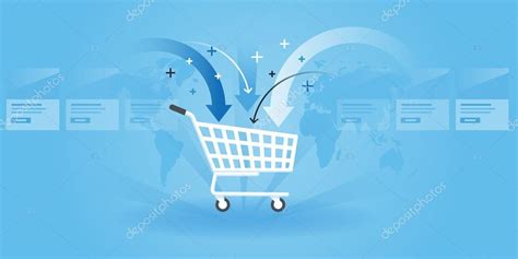 Flat Line Design Website Banner Of Shopping Product Order Add To Cart