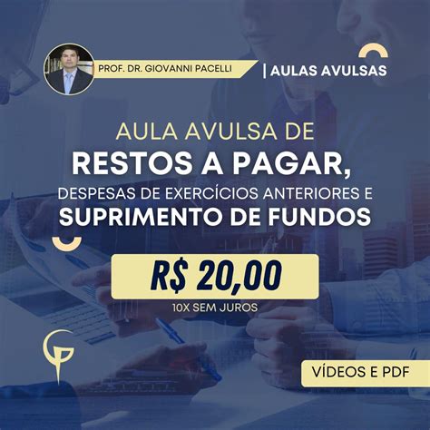 Aula Avulsa De Restos A Pagar Despesas De Exerc Cios Anteriores E