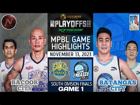 MPBL HIGHLIGHTS BACOOR CITY VS BATANGAS CITY SOUTH DIVISION FINALS