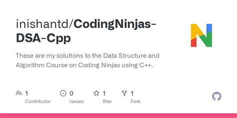 Github Inishantd Codingninjas Dsa Cpp These Are My Solutions To The