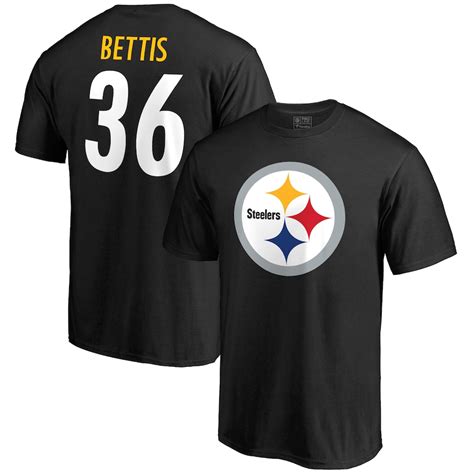 Nfl Pro Line Jerome Bettis Pittsburgh Steelers Black Retired Player Name And Number T Shirt