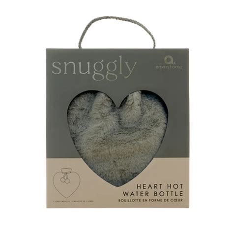 Snuggly Plush Faux Fur Heart Hot Water Bottle Cancerpal