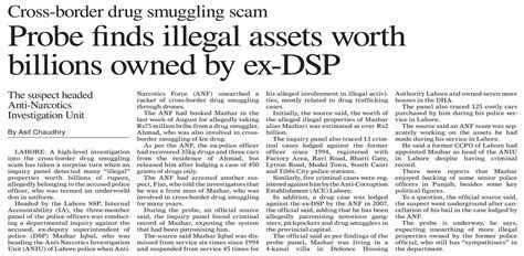 Dawn Epaper Sep 13 2023 Cross Border Drug Smuggling Scam Probe