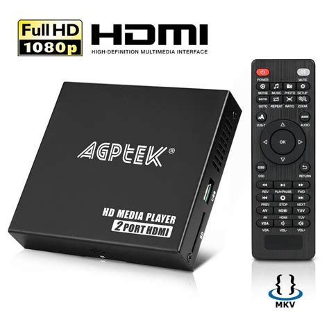 Agptek Media Player Hd Media Player Mini Hd Tv Player Usb 1080p Hdmi Av