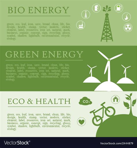 Infographics ecology over green background Vector Image