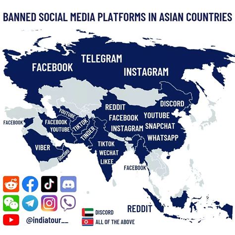 Banned Social Media Platforms In Asia Maps On The Web