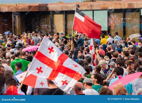 Georgia Tbilisi May 23 2021 Massive Protest Against Namakhvani HPP