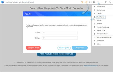 Cómo usar YouTube Music Converter KeepMusic