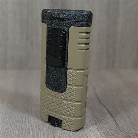 Xikar Tactical Triple Jet Flame Cigar Lighter Tan Black