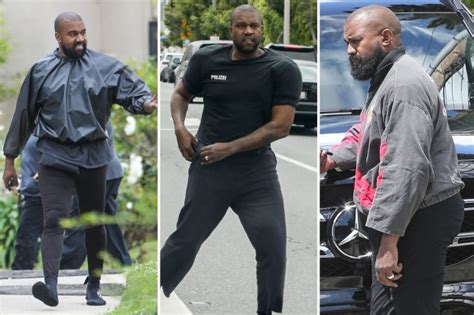 See Kanye Wests Most Bizarre Looks Including Shaved Eyebrows Shoulder Pads And Skintight