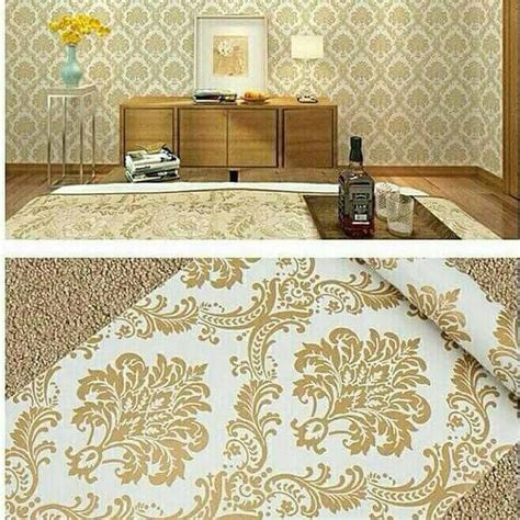 Jual Wallpaper Sticker Dinding Motif Batik Gold Ukuran 45 Cm X 10 M