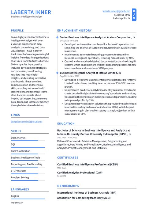 Walmart Business Intelligence Analyst Resume Examples