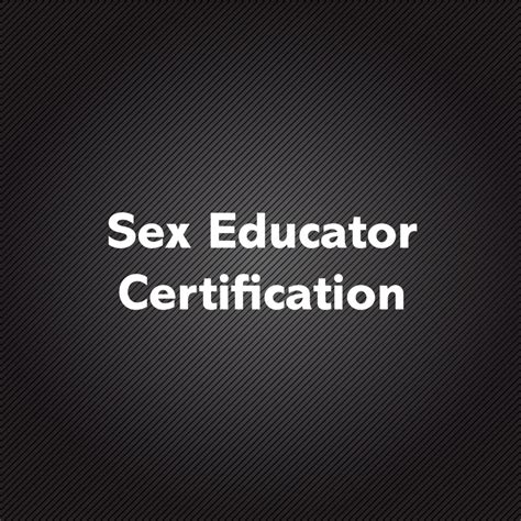 Sex Educator Certification Modern Sex Therapy Institutes