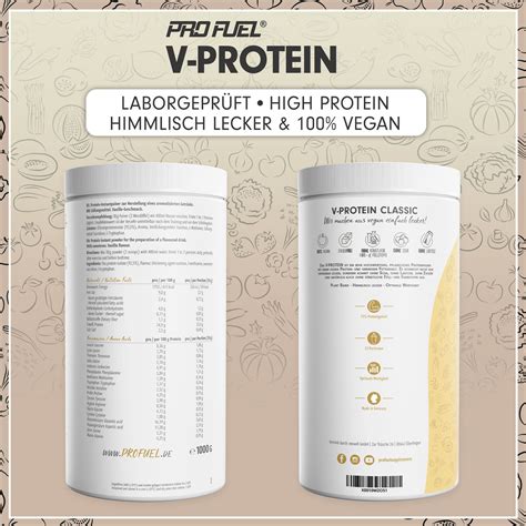 Profuel V Protein Classic Vanille Veganes Proteinpulver Mit