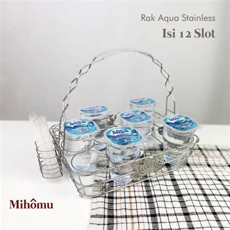 Jual Keranjang Aqua Gelas Rak Aqua Gelas Stainless Isi Shopee