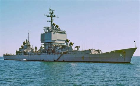 Uss Long Beach Cgn 9 At Anchor Off Fremantle Australia August 1978