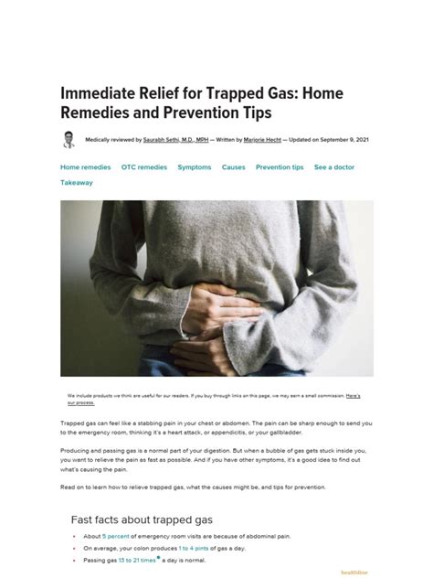 Trapped Gas - Relief, Causes, Symptoms, When To See A Doctor | PDF ...