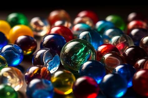 Premium Ai Image Generative Ai Illustration Of Background Of Round Colored Glass Marbles