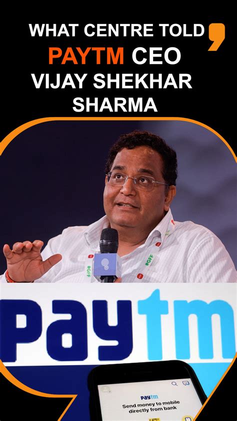 What Centre Told Paytm Ceo Vijay Shekhar Sharma News News Live