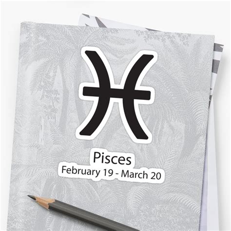 "Zodiac sign Pisces February 19 - March 20" Stickers by Adrian Bud ...