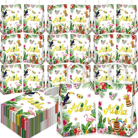 Amazon Nezyo Pcs Hawaiian Gift Bags Luau Party Bags Hawaiian