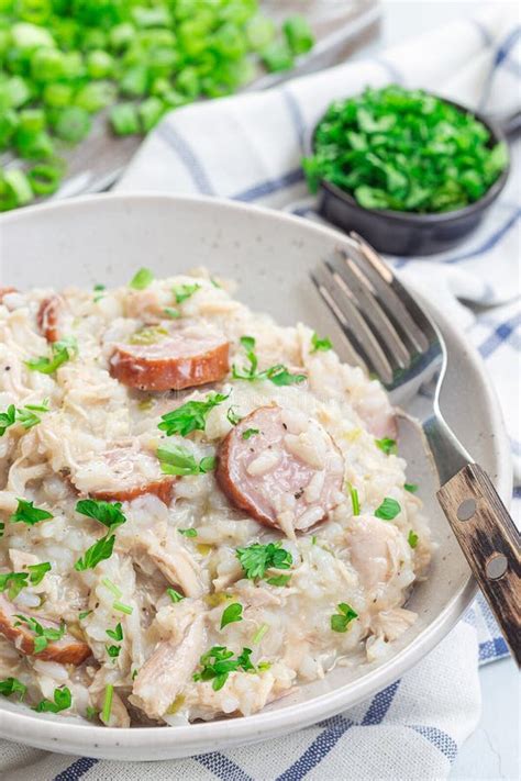 Chicken Bog Dish With Smocked Sausages Traditional South Carolina