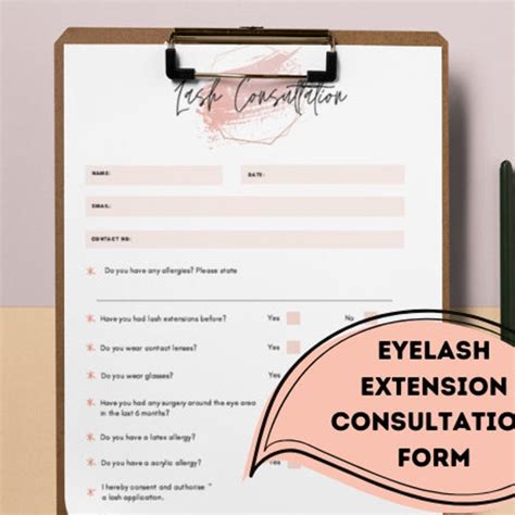 Eyelash Extension Consent Forms Etsy