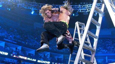 Edge vs. Jeff Hardy - World Heavyweight Championship Ladder Match ...