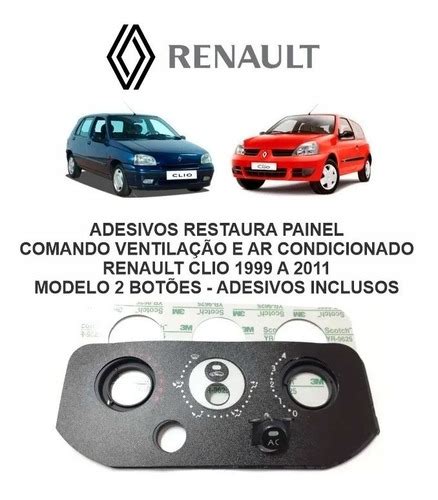 Adesivo 3m Comando Ar Condicionado Renault Clio 99 11 2botão