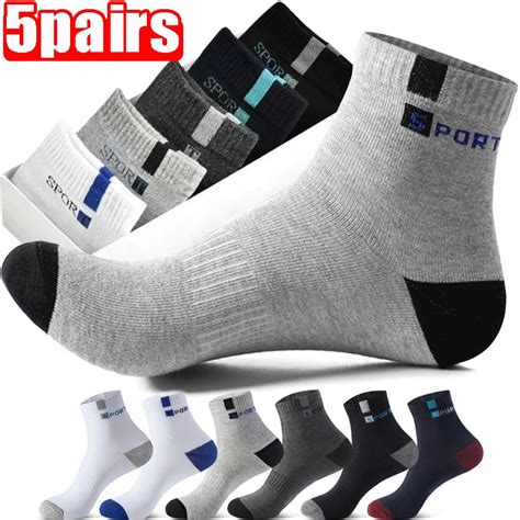 5Pairs Men Bamboo Fiber Spring And Summer Men Socks Breathable Cotton