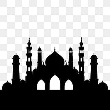 Masjid Clipart Allah Silhouette Grafik Zeichnung Karikatur Hintergrund