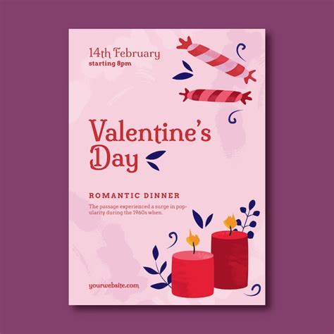 Free Vector | Valentine's day invitation template