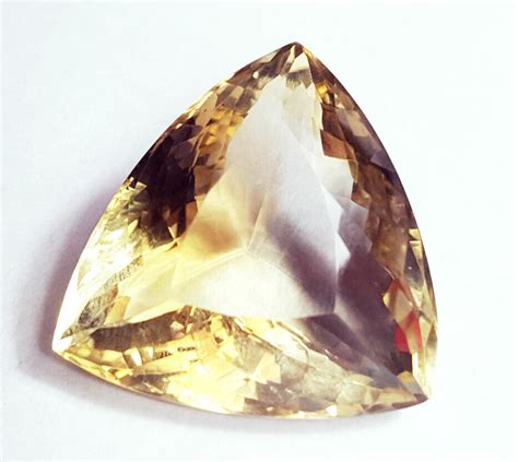 73 20 Ct Certified Loose Gemstone 100 Natural Citrine Trillion With