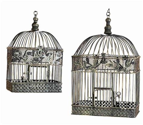 Set of 2 Decorative Bird Cages - Globe Imports