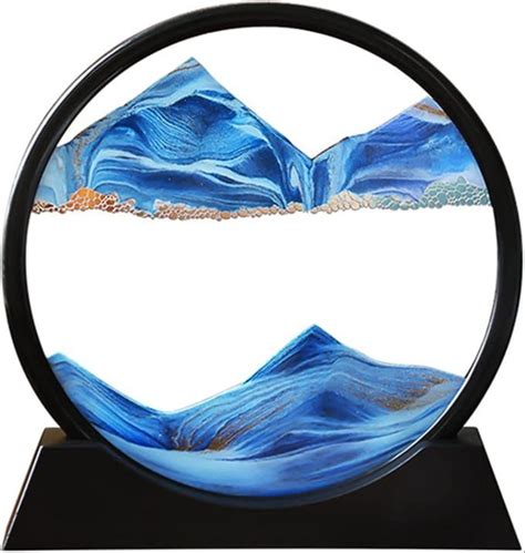 3d Dynamic Sand Art Liquid Motion Moving Sand Art Picture Round Glass 3d Deep Sea Sand Scape At