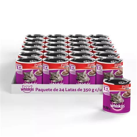 Whiskas Alimento Húmedo Para Gato Res 24 Latas 350gr C u Envío gratis