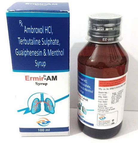 Ambroxol Terbutaline Guaiphenesin Menthol Syrup 100 Ml At Rs 92 Bottle