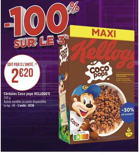 Promo Céréales Coco Pops Kellogg s chez Géant iCatalogue fr