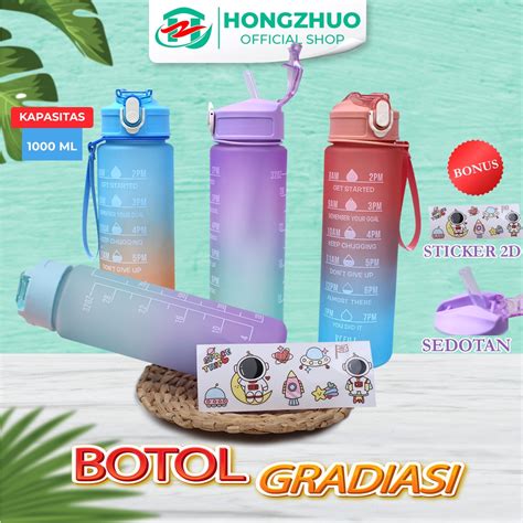 Jual Hongzhuo Botol Minum 1 Liter Viral Gradasi Anak 1liter My Bottle