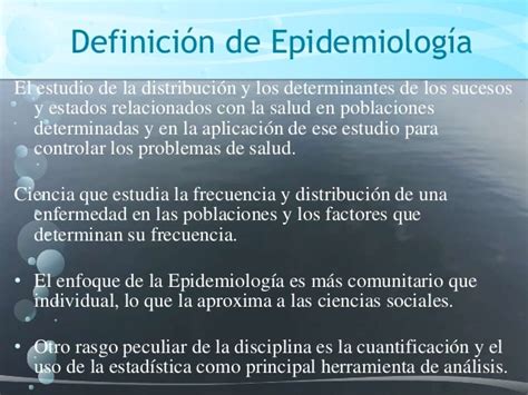 Aplicaciones De La Epidemiología En Salud Pública