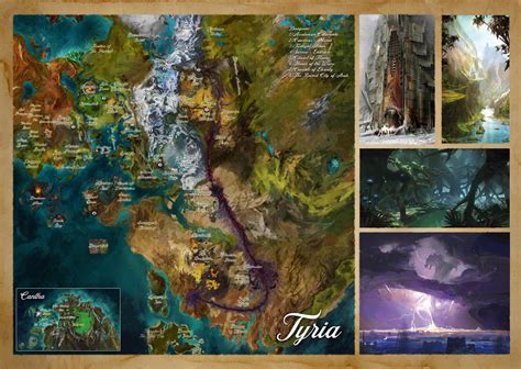 Guild Wars 2 Tyria Map High Quality A3 A2 & A1 Prints - Etsy