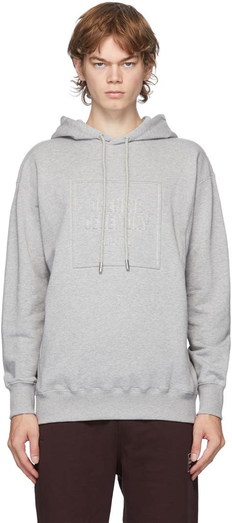 Opening Ceremony Grey Box Logo Hoodie Ssense Canada