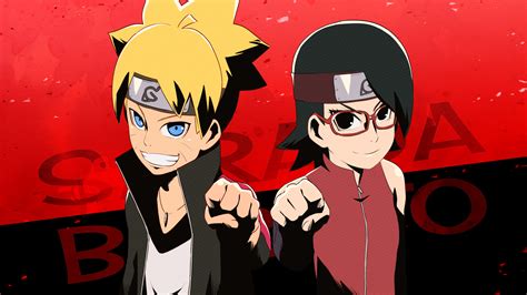 680x750 Boruto Uzumaki And Sarada Uchiha 680x750 Resolution Wallpaper