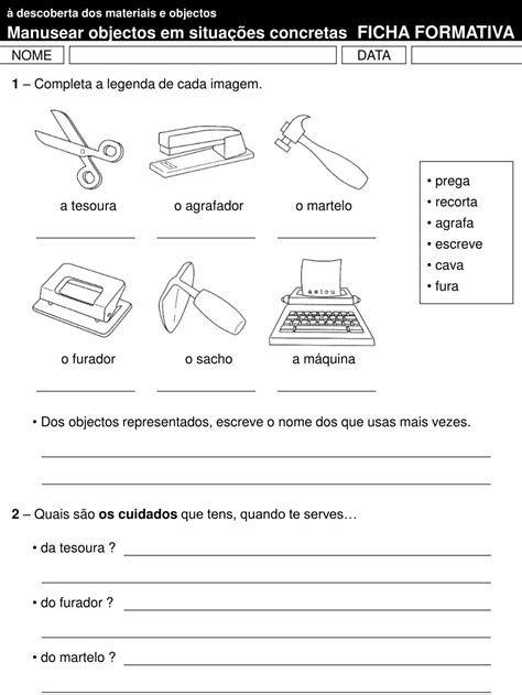 Propriedades E Usos Dos Materiais 2o Ano Atividades - FDPLEARN