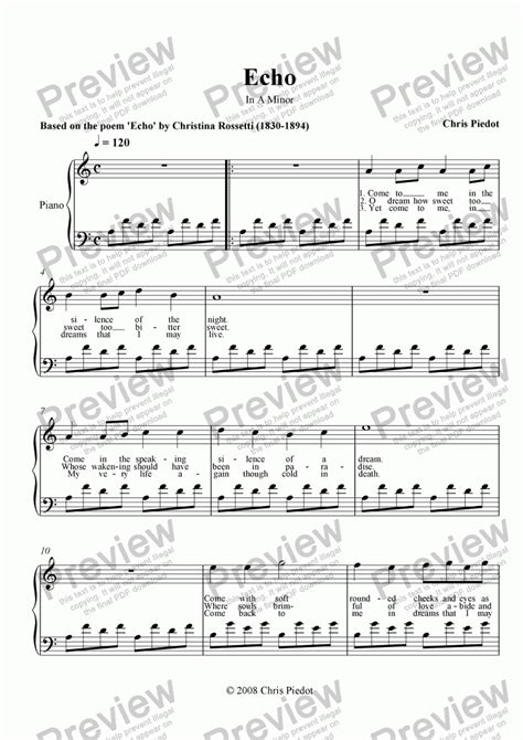 Echo Download Sheet Music Pdf File